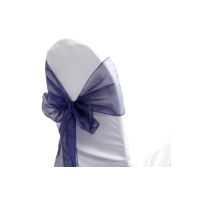 Location Noeud de chaise organza Bleu marine - 0,50€