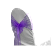 Noeud de chaise organza Pourpre - NSE Location 0,50€