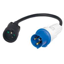 Adaptateur P17 CEE male vers PC 16A NF femelle