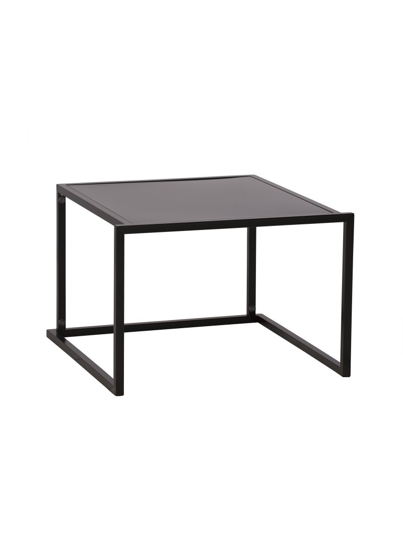 Table basse carrée métal 60 x 60 cm h 40 cm noir