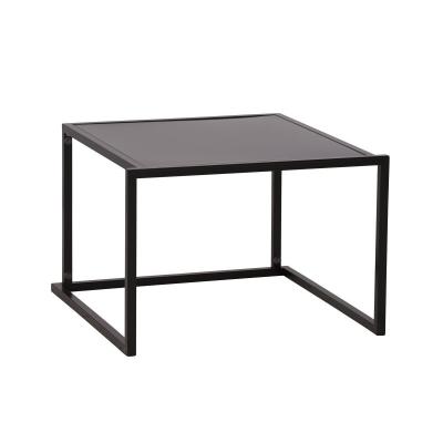 Table basse carrée métal 60 x 60 cm h 40 cm noir