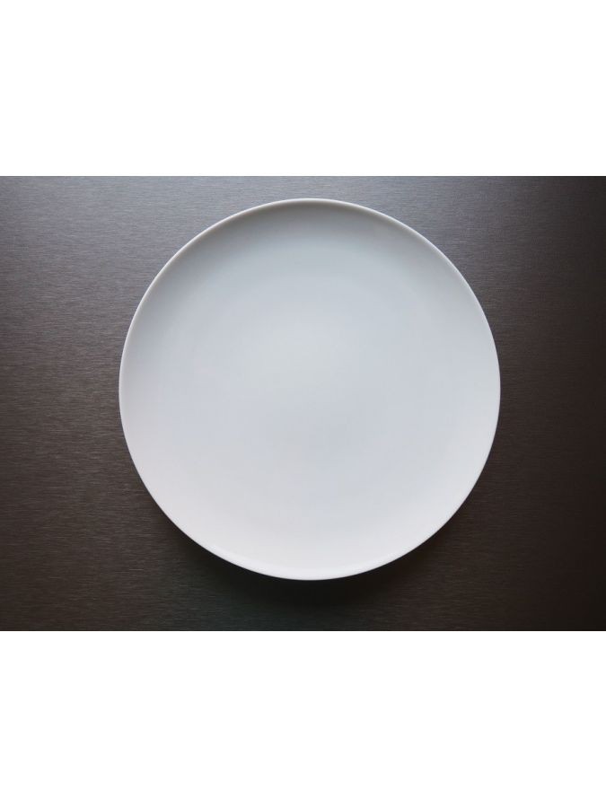 Assiette ronde plate D245 porcelaine blanche