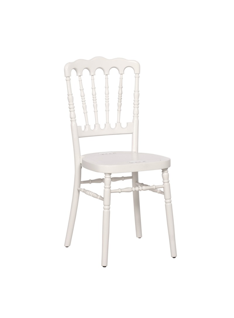 Chaise Napoléon blanche -  avec galette blanche