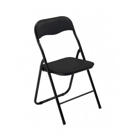 Chaise Eco pliante - vinyle noir