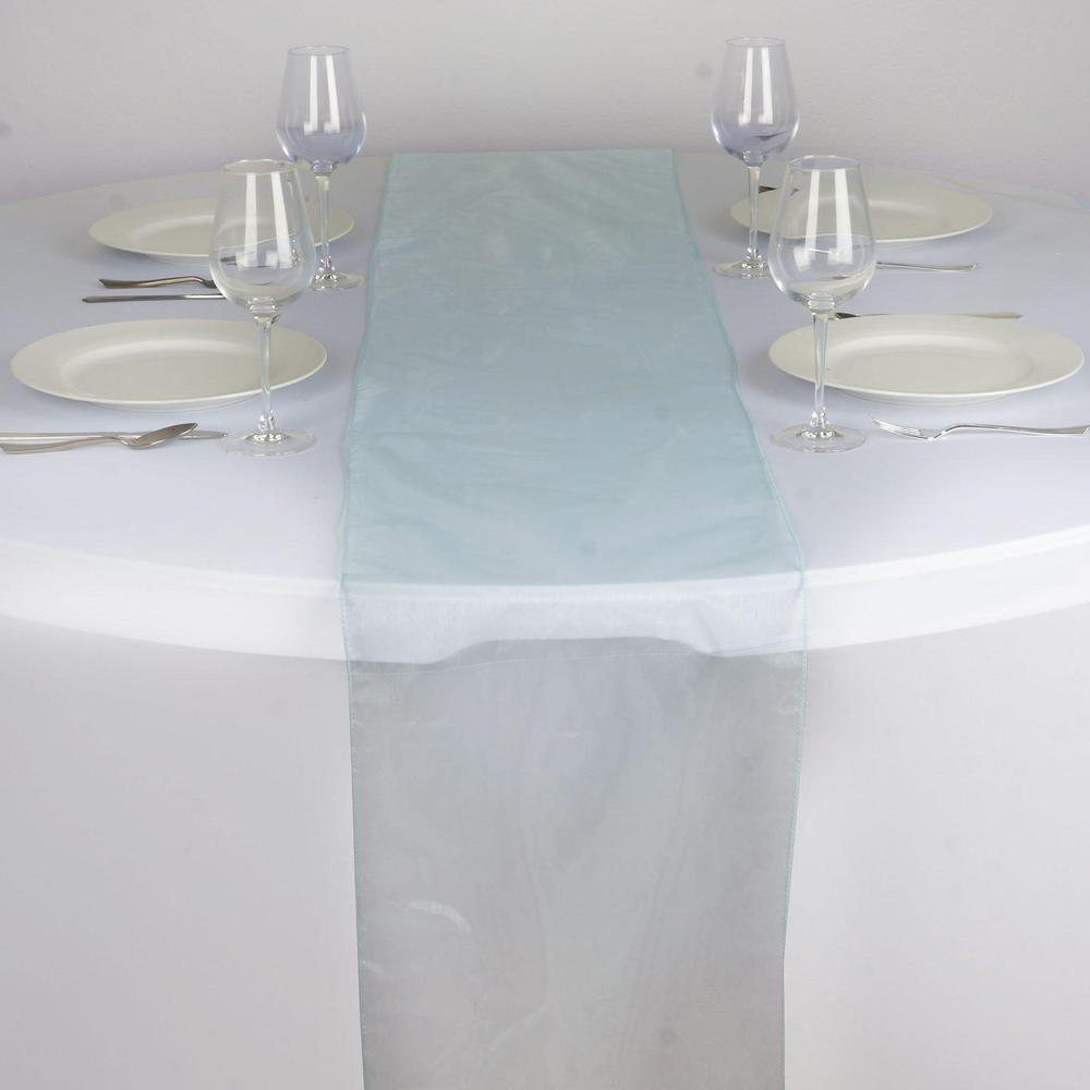 Chemin de table organza bleu clair - NSE Location  2,00€