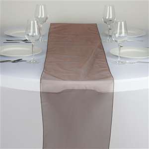 Chemin de table organza chocolat - NSE Location  2.00€