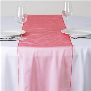 Chemin de table organza corail - NSE Location  2.00€