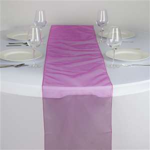 Chemin de table organza fushia - NSE Location  2.00€