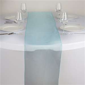 Chemin de table organza turquoise - NSE Location  2.00€