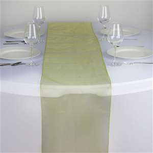 Chemin de table organza vert anis - NSE Location  2.00€