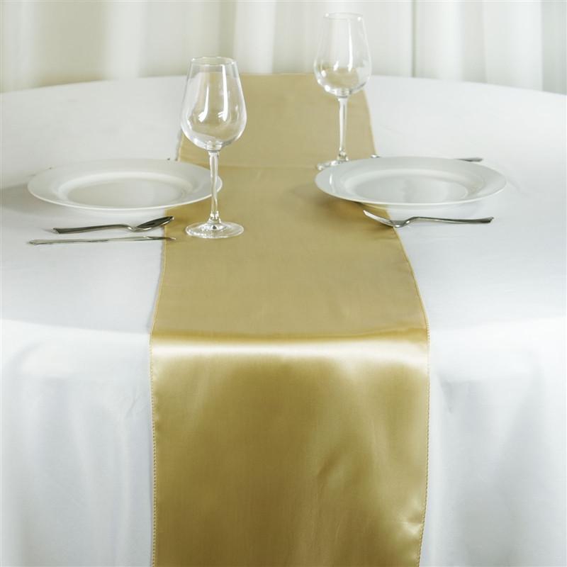 Chemin de table satin champagne - NSE Location