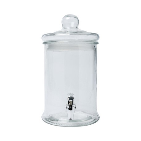 Distributeur de boisson verre couvercle métal 5.5 L