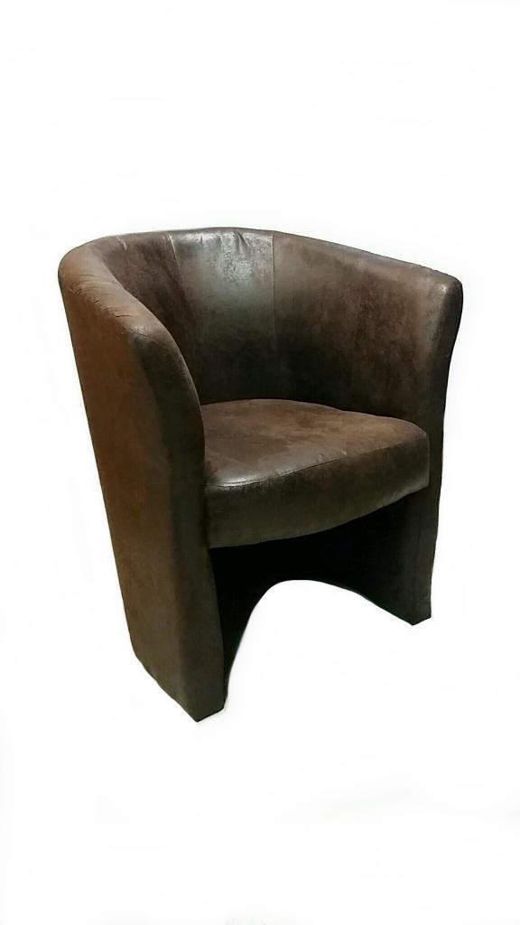 Fauteuil vintage cabriolet marron