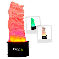 Flamme à leds - Déco effet flamme à led - RGB - Tissus en soie blanche 1.50M
