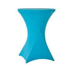 Housse de mange debout - lycra bleu turquoise