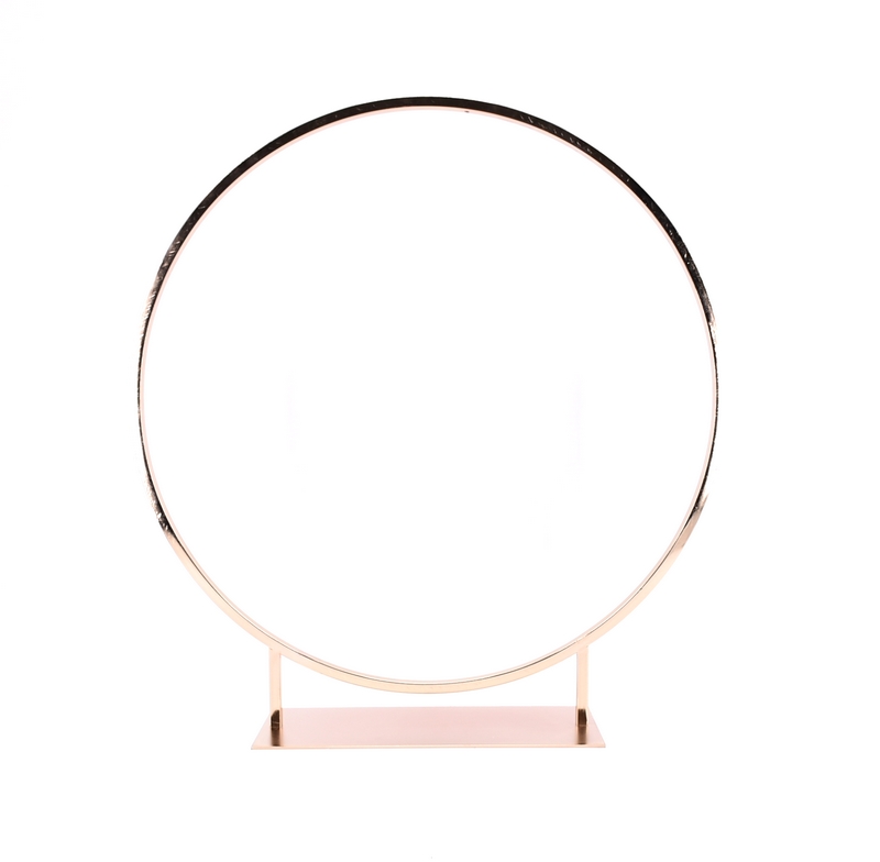 Cercle pour centre de table - Diamètre 60 cm - Couleur Rose Gold - Métal