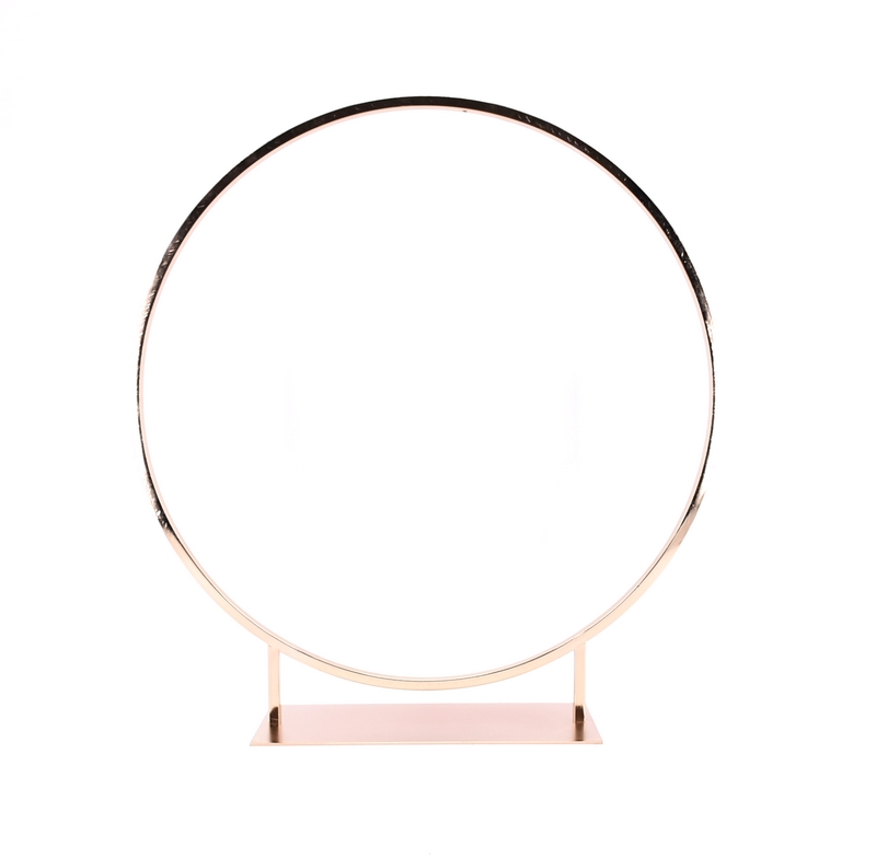 Cercle centre de table - Diamètre 80 cm - Couleur Rose Gold - Métal