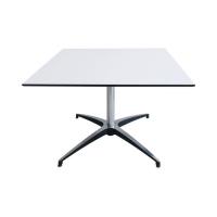 Table basse carrée plateau composite blanc 60x60 cm - Hauteur 50 cm -