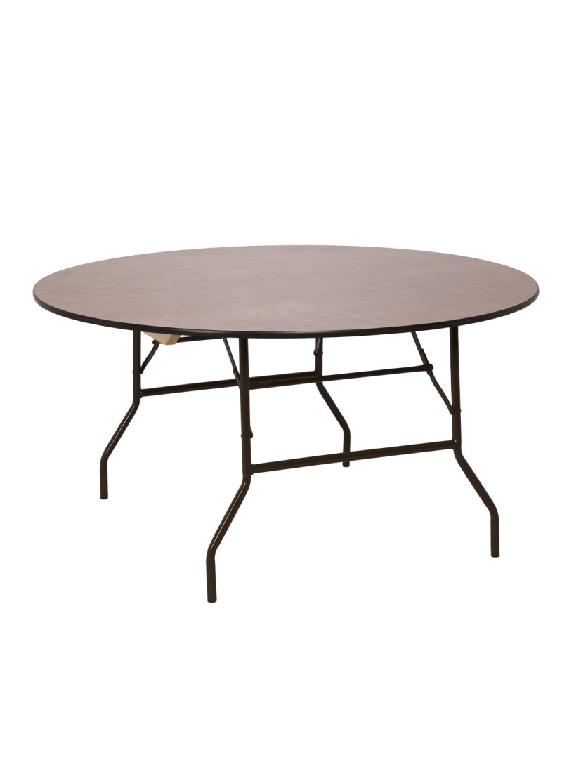 Table ronde pliante bois D122 - pour 6 personnes