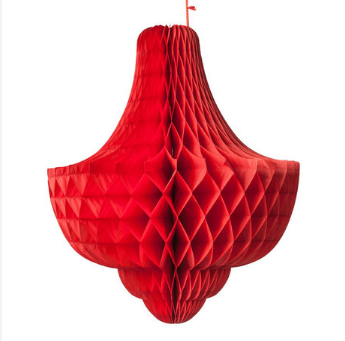 Lustre papier rouge  