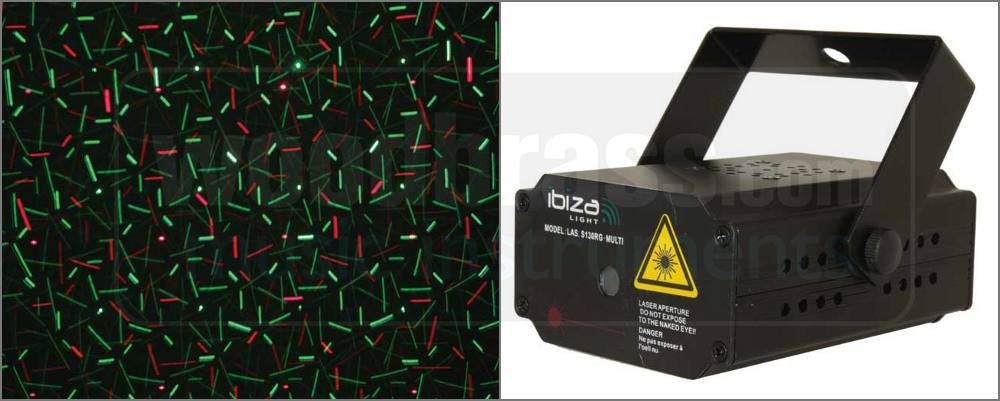 Laser Multipoints - 130mw rouge et vert - Mode musical ou automatique