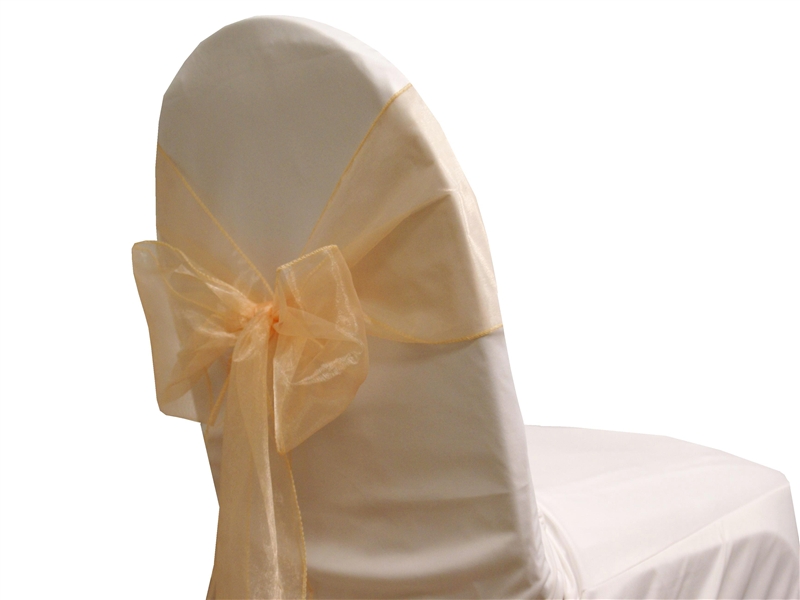 Noeud de chaise organza peche NSE Location  0,50€