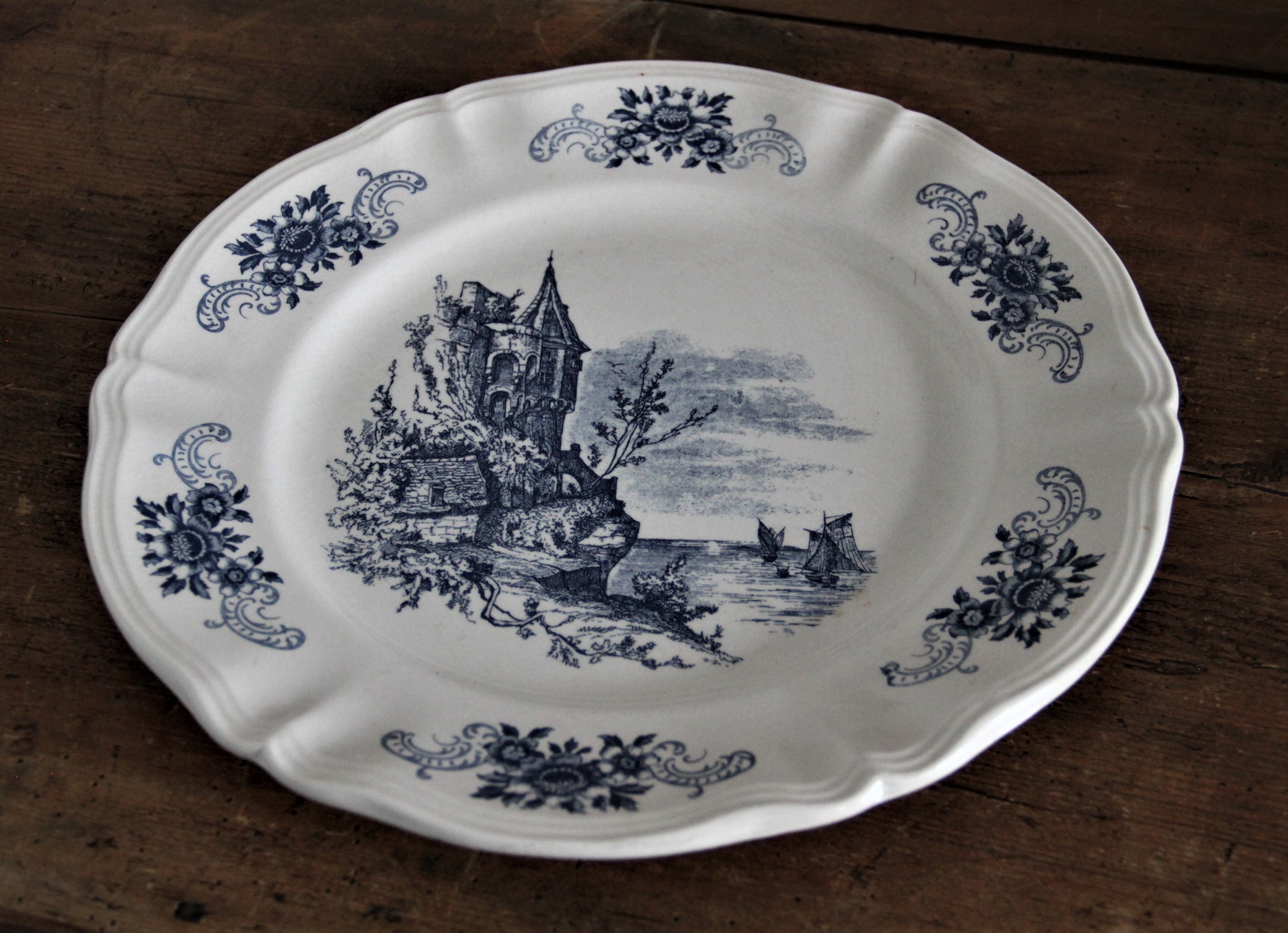 Grand plat - Sarreguemines - Surrey - D32cm