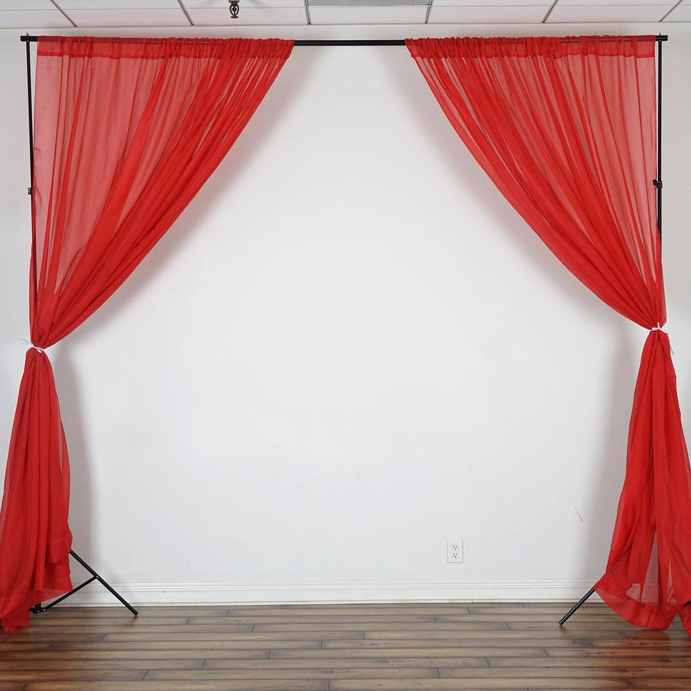 Location Rideau organza rouge - 10.00€ TTC