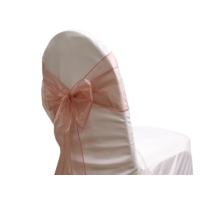 Noeud de chaise Organza Rose poudré - NSE Location  0,50€