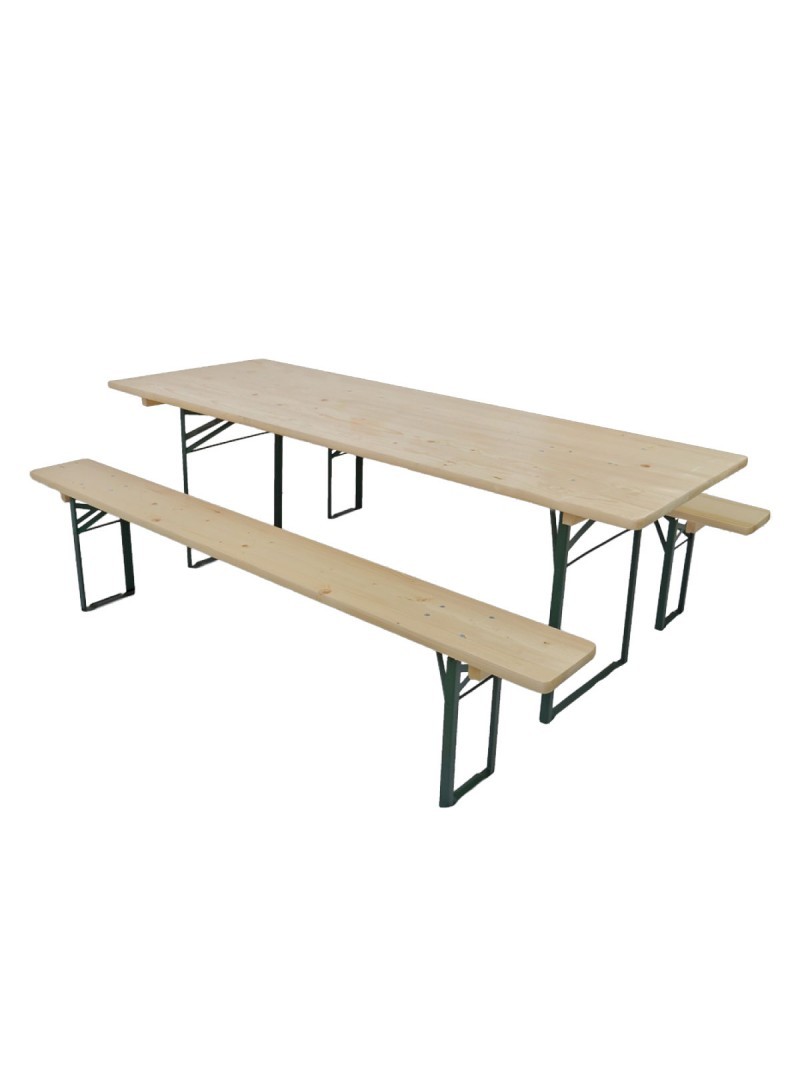 Table brasserie pliante - bois 220 cm x 80cm
