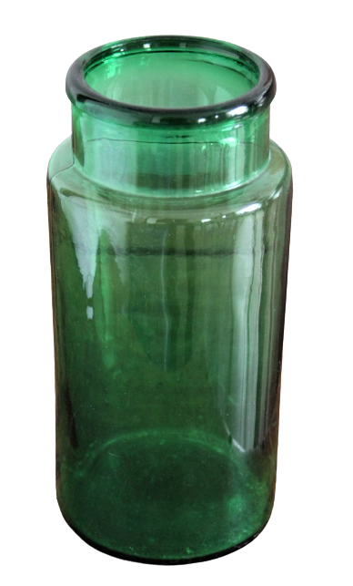 Vase, pot d'apothicaire vert - H20xD9cm
