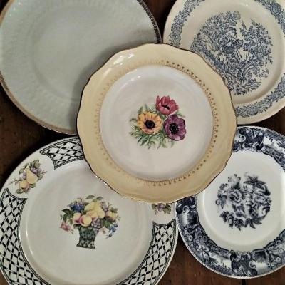 Assiettes vintage location vaisselle dunkerque