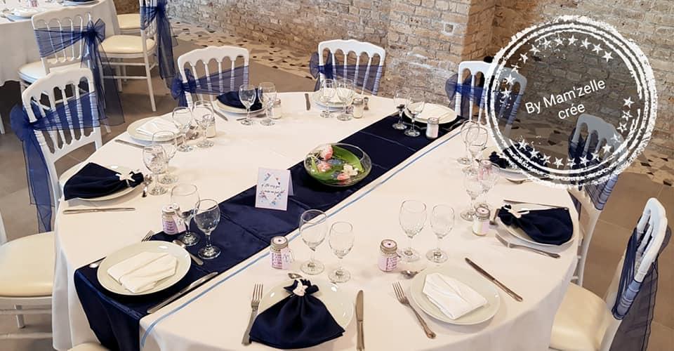 Chemin de table Mariage Bleu canard 30 cm x 10m - Decoration mariage pas  cher - Badaboum