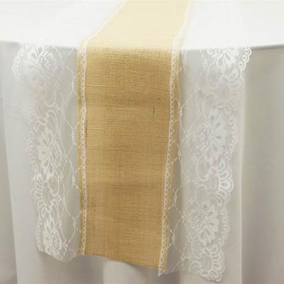 Chemin de table dentelle et jute nse location