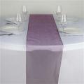 Chemin de table organza aubergine nse location