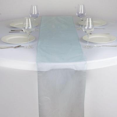 Chemin de table organza bleu clair nse location