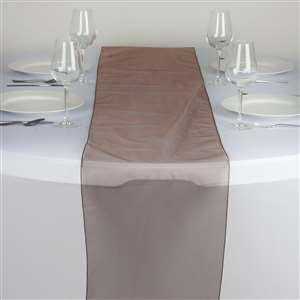 Chemin de table organza chocolat nse location