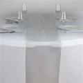 Chemin de table organza gris argent nse location