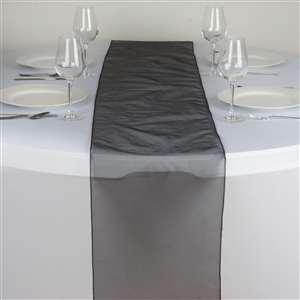 Chemin de table organza noir nse location