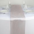 Chemin de table organza rose poudre nse location