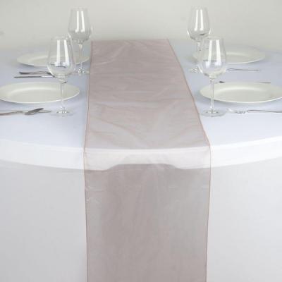 Chemin de table organza rose poudre nse location