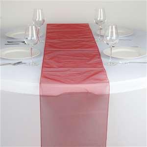 Chemin de table organza rouge nse location