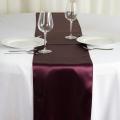 Chemin de table satin aubergine nse location