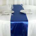 Chemin de table satin bleu roy nse location