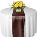 Chemin de table satin chocolat nse location