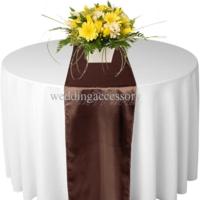 Chemin de table satin chocolat nse location