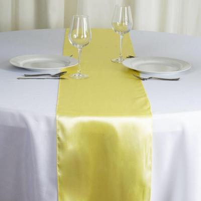 Chemin de table satin jaune nse location