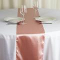 Chemin de table satin rose poudre nse location