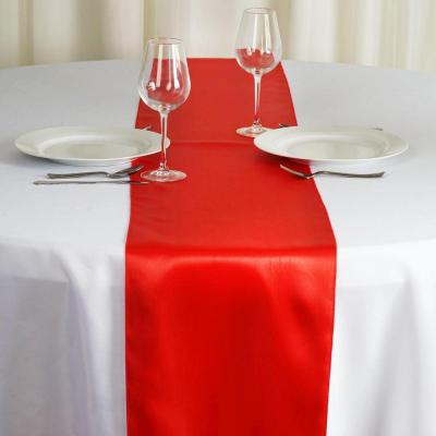 Chemin de table satin rouge nse location