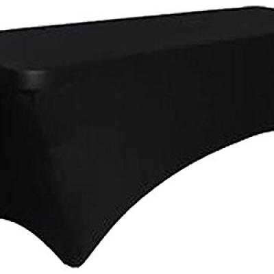 Housse de table rectangulaire lycra noir